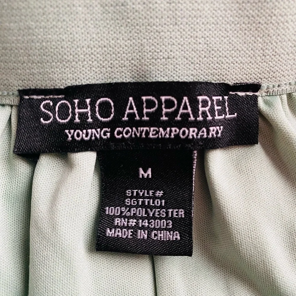 Soho Apparel Women’s Green Layered Flowy Flared Ruffle Boho Long Skirt Medium - Picture 9 of 9